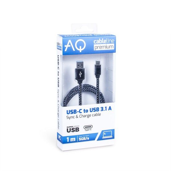 KABEL USB-C (M) - USB 3.0 A (M), AQ PREMIUM DŁUGOŚĆ: 1,8M, XPC67018 zdjęcie 2