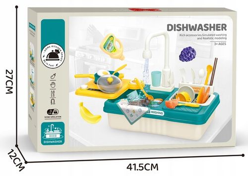 ZLEW ZLEWOZMYWAK kuchenka kuchnia dla dzieci palnik kran z wodą GARNKI 31el na Arena.pl