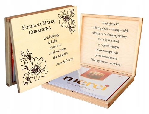 PODZIĘKOWANIE DLA RODZICÓW CHRZESTNYCH NA ŚLUB WESELE Z GRAWEREM IMIONA na Arena.pl