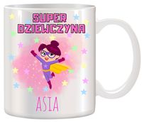 KUBEK PREZENT DLA DZIEWCZYNY KOLEŻANKI Z IMIENIEM URODZINY DZIEŃ KOBIET