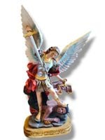 Figura Archanioł Michał 77 Cm Z Mieczem I Wagą Złotą – Włoska