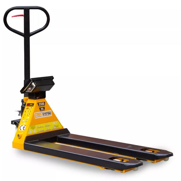Wózek paletowy paleciak 2500kg z wagą cyfrową waga ręczny Viber-System 2,5t zdjęcie 2