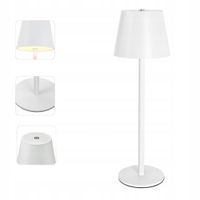 Lampka Nocna Bezprzewodowa LED Biala TSG-449 Biurkowa Dotykowa USB Biurko