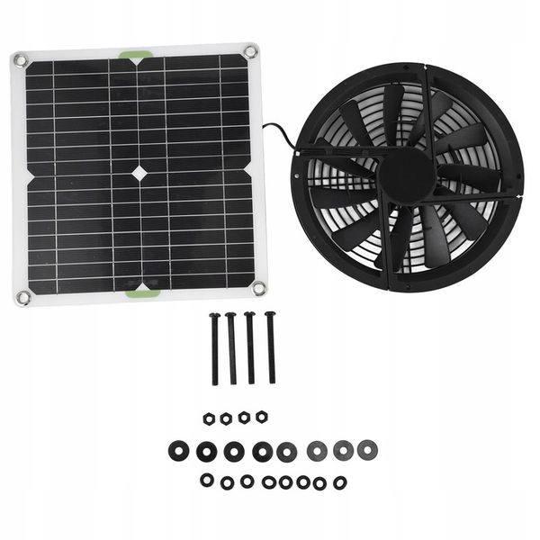 ZEWNĘTRZNY PANEL SOLARNY WENTYLATOR 12V 100W zdjęcie 1