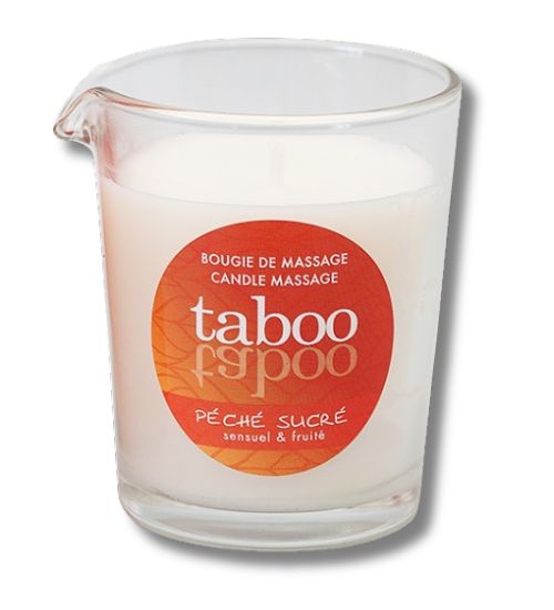 Świeca do masażu Taboo - słodka brzoskwinia zdjęcie 2