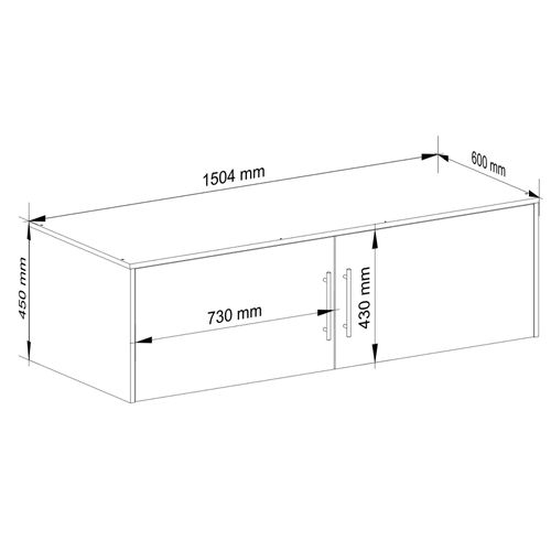 Nadstawka na szafę przesuwną 150 cm 2 drzwi - biała szara na Arena.pl