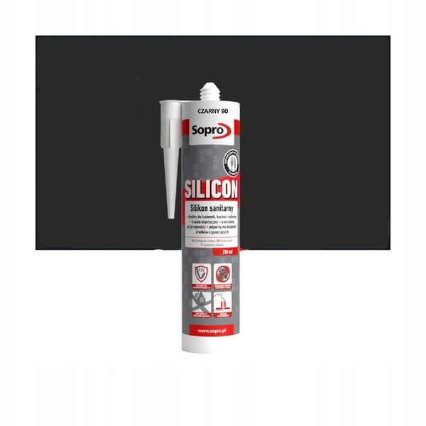 Silikon Sopro Sanitarny 90 Czarny 310 ml zdjęcie 2