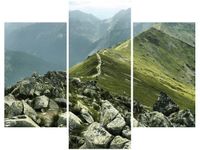 70 90CM OBRAZ 3 ELEM GŁÓWNA GRAŃ TATR STOPAMI ŚCIENNY PŁÓTNO