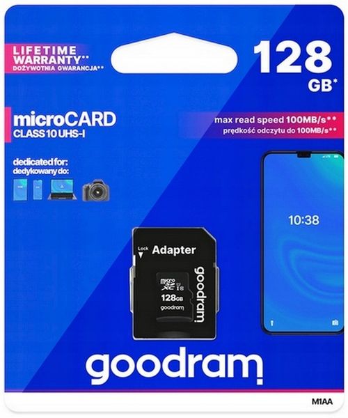 Karta Pamięci Micro SD XC 128 GB GOODRAM CLASS 10 zdjęcie 1