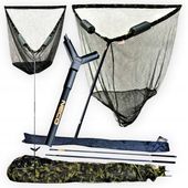 Podbierak Karpiowy Wędkarski NECO 100x100 Camo z Pływakami – Duży i