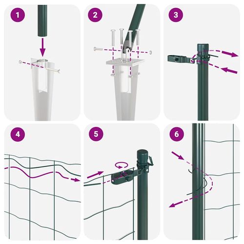 Ogrodzenie z słupkami Zielony 0.4 x 10 m Stal na Arena.pl
