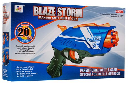Manualny Pistolet Dla Dzieci 6+ Blaze Storm Mechanizm Sprężynowy + 20 Długi na Arena.pl