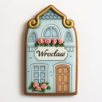 CIASTKO LUKROWANE BLOSSOME CAFE KAMIENICZKA MAŁA NIEBIESKA RĘCZNIE ROBIONE