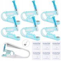 PISTOLET DO PRZEKŁUWANIA USZU Z KOLCZYKIEM PRZEKŁUWACZ PIERCING 7 szt.