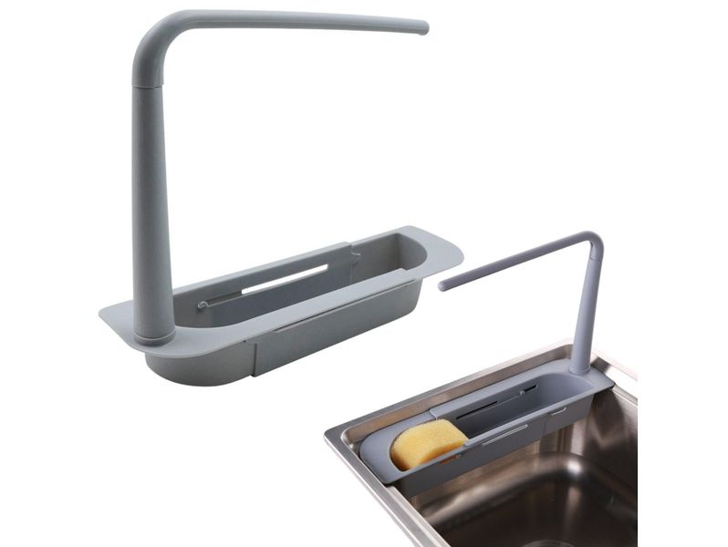 Organizer uchwyt na gąbke półka pojemnik do zlewu rozsuwany zdjęcie 1