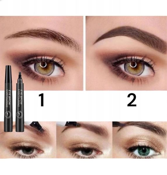 KREDKA DO BRWI MARKER EYEBROW CZARNY WODOODPORNY zdjęcie 4