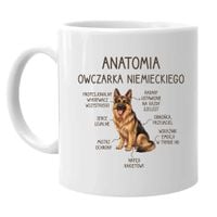 Anatomia owczarka niemieckiego- kubek na prezent dla miłośnika psów