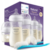 PHILIPS AVENT ZESTAW STARTOWY NATURAL RESPONSE BUTELKI + SZCZOTKA SCD837/12