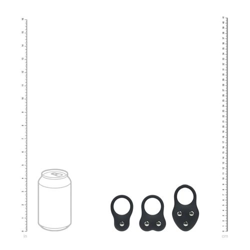 Silicone Training Cockring Set Of 3 - S/M/L - Black na Arena.pl