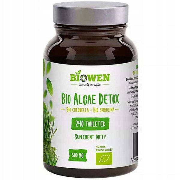 BIO ALGAE DETOX 240 tabletek BIOWEN BIO Chlorella BIO Spirulina zdjęcie 1