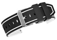 Pasek silikonowy CZARNO-BIAŁY U14-20-1