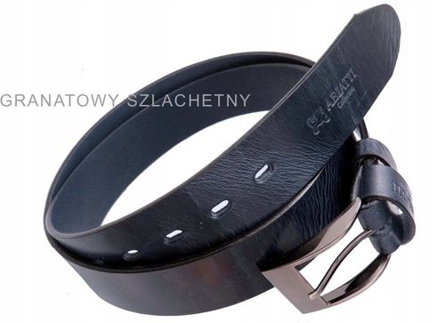 SKÓRZANY PASEK MĘSKI DO SPODNI BRĄZOWY SZEROKI PAS DO JEANSÓW GRUBA SKÓRA na Arena.pl