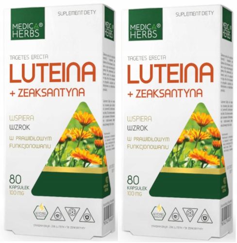 2x Medica Herbs LUTEINA ZEAKSANTYNA 80k Wzrok Ostrość Ochrona Komórek OCZU na Arena.pl