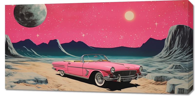 Obraz 100x50cm Kabriolet W Kosmosie zdjęcie 1