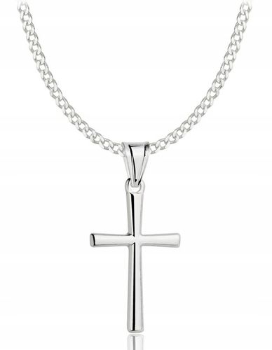 Łańcuszek Srebrny Pancerka Pełny Diamentowany Krzyżyk pr 925 Grawer Gratis na Arena.pl