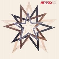 Gwiazda zawieszana świąteczna szybki montaż ModoStar 189cm drewniana CZARNA