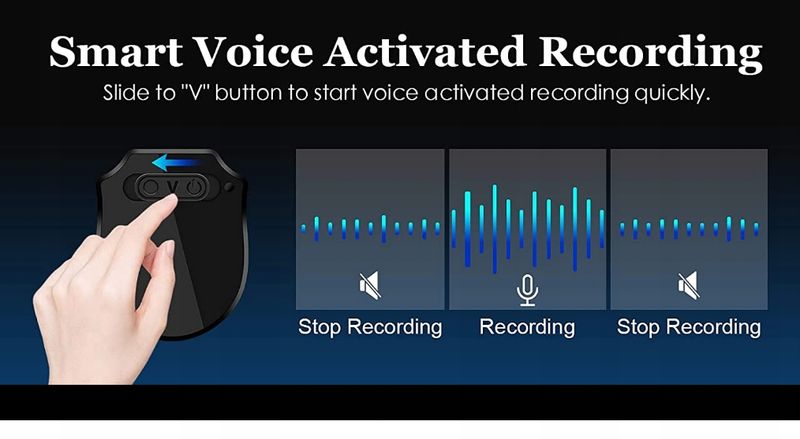 MINIATUROWY DYKTAFON PODSŁUCH SZPIEGOWSKI 8GB zdjęcie 11