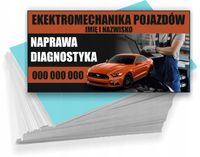 Wizytówki firmowe 200 szt RÓŻNE WZORY do wyboru NAPRAWA DIAGNOSTYKA