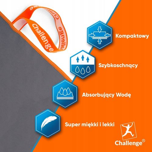 RĘCZNIK Z MIKROFIBRY 80x150 cm szary NEW na Arena.pl