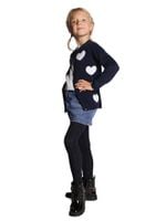 Rajstopy dziewczęce bawełniane ażurowe granatowe 104-110 YOCLUB