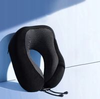 PODUSZKA DO SAMOLOTU PODRÓŻNA WYGODNA MEMORY ROGAL NA SZYJĘ CZARNA