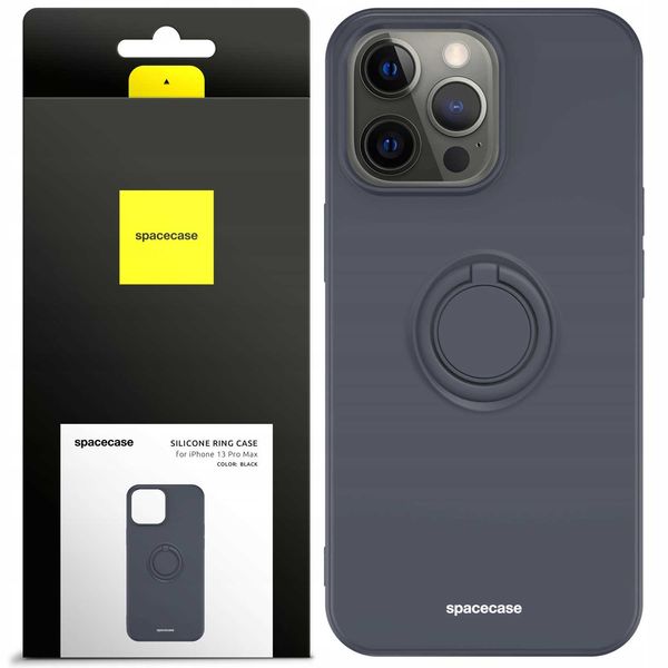 Spacecase Silicone Ring Iphone 13 Pro Max Black zdjęcie 1