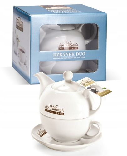 Porcelanowy zestaw do parzenia herbaty Sir Williams Duo Dzbanek i Filiżanka na Arena.pl