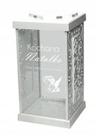 biały ZNICZ GRAWER KAPLICZKA personalizowany napis dedykacja DLA CÓRKI