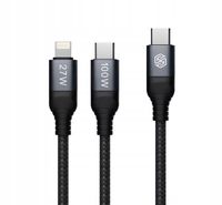 2 x SZYBKI KABEL 2w1 DO IPHONE I USB-C 100W NILLKIN