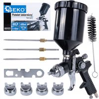 Pistolet lakierniczy Geko HVLP 4 dysze 1,3/1,4/1,7/2,0 mm