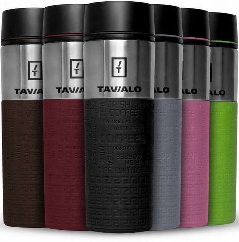 Kubek termiczny INOX 420ml + 2 uszczelki brązowy na Arena.pl