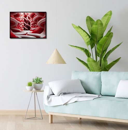 Plakat 55x40cm Czerwone Wiry na Arena.pl