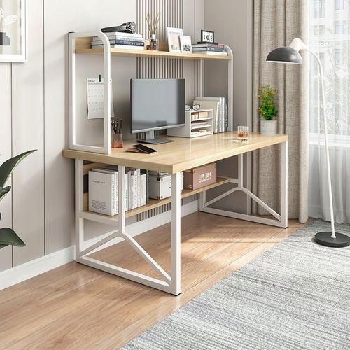 BIURKO KOMPUTEROWE JASNY DĄB LAPTOP STOLIK GAMINGOWE NOWOCZESNE LOFT na Arena.pl