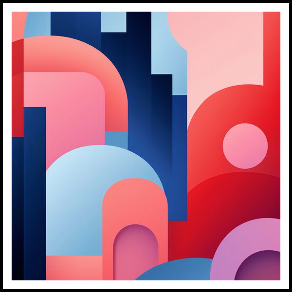 Plakat 90x90cm Miasto Kolorów zdjęcie 3