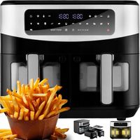 FRYTOWNICA Frytkownica BEZTŁUSZCZOWA 10L XXL AIR FRYER PODWÓJNA 2600W