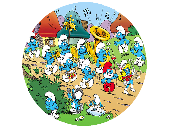 Opłatek na tort Smerfy zdjęcie 1