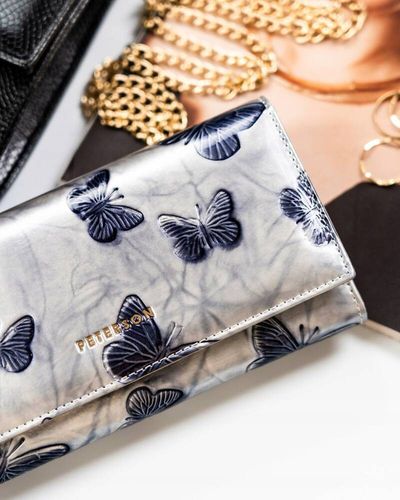 duży portfel damski ze skóry naturalnej - peterson na Arena.pl