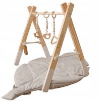 Stojak Edukacyjny Gimnastyczny Baby Gym Drewniany Dla Niemowląt Biały