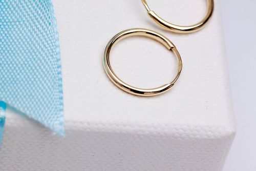 złote kolczyki koła 12mm 585 na Arena.pl