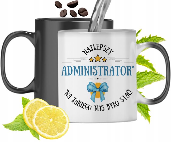 Kubek Magiczny Dla Administrator Zmieniający Kolor Z Nadrukiem Ze Zdjęciem zdjęcie 1